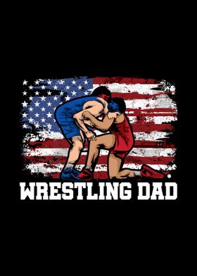 Wresting USA Flag Wrestlin