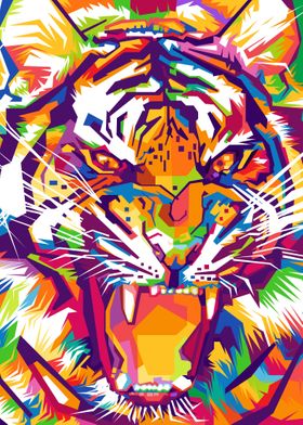 Tiger in WPAP Art