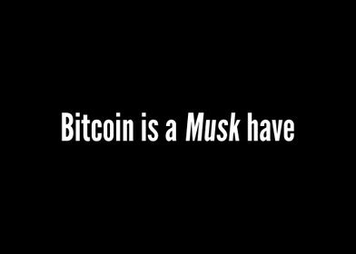 Bitcoin Is A Musk Have BTC