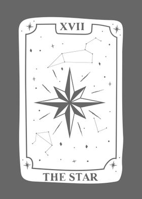 White Tarot Card THE STAR