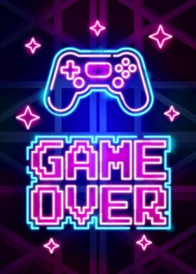 Game Over Quote Neon art