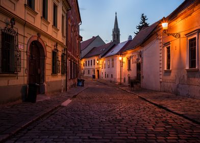 Street in Old Town at Dusk