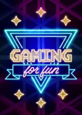 Gaming For Fun Neon art