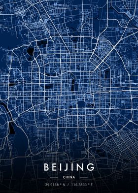 Beijing City Map Blueprint