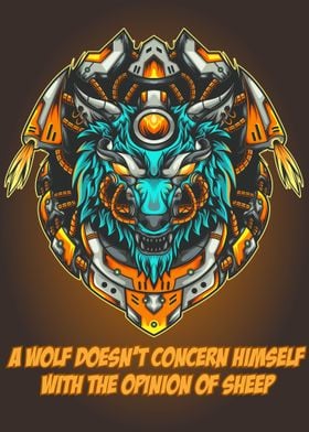 Modern Style Wolf Quote 