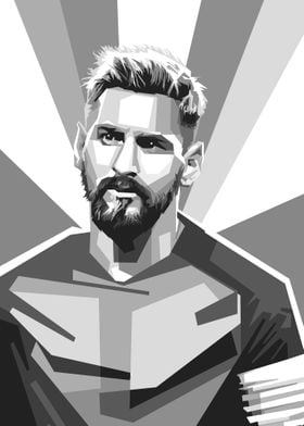 Leo messi bw art