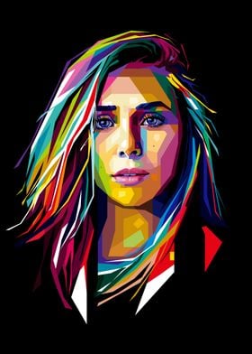 Elizabeth Olsen Pop Art