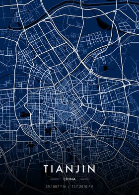 Tianjin City Map Blueprint