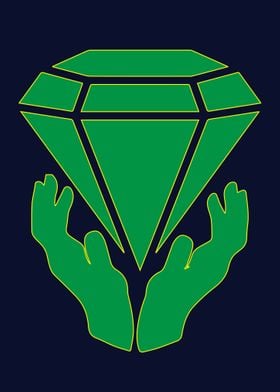 GREEN DIAMOND HANDS