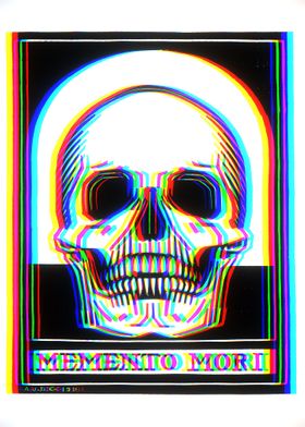 Memento Mori Glitch Art