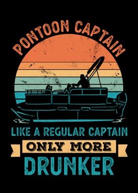 Funny pontoon Captain Gift