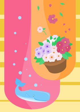 Whale and Petunias