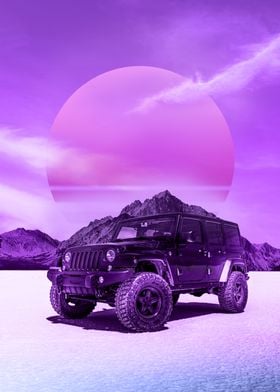 synthwave jeep