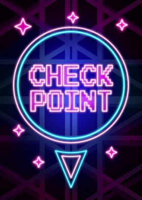 Check Point neon Poster