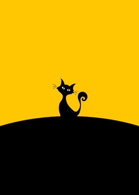 Yellow cartoon Cat 