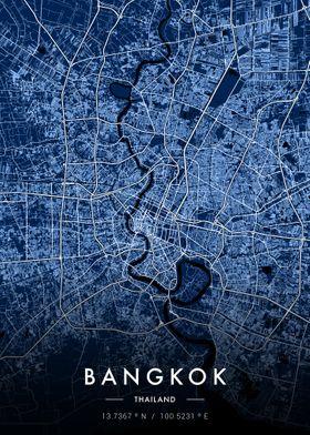 Bangkok City Map Blueprint