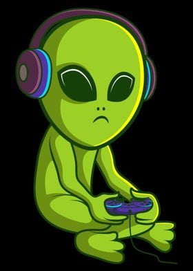 Alien Video Gamer 