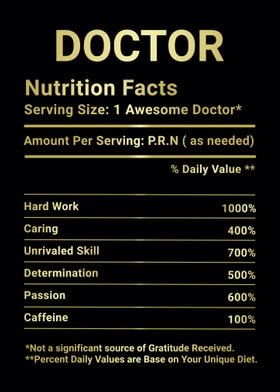 Doctor nutrition facts