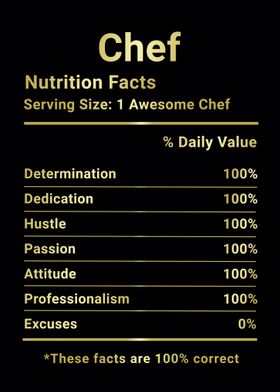Chef nutrition facts 