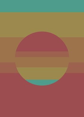 Colorful striped circle