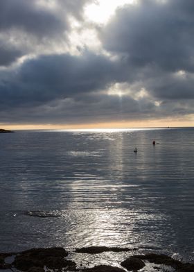 stormy sky and reflections