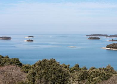 Istrian islands scattered 
