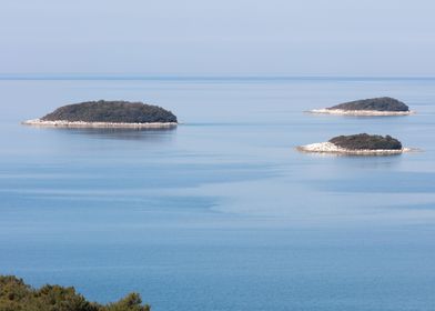 Istrian islands scattered 