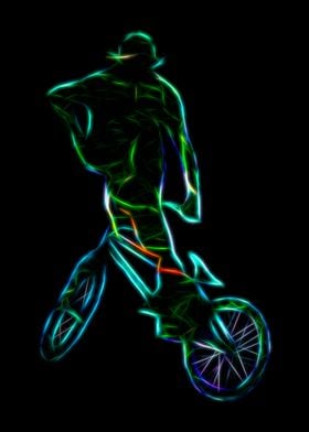 fractal neon BMX Bike