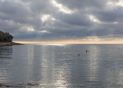 stormy sky and reflections