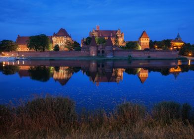 Malbork Castle by Night