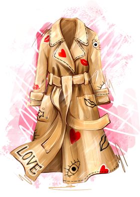 Fashion coat lover pink 