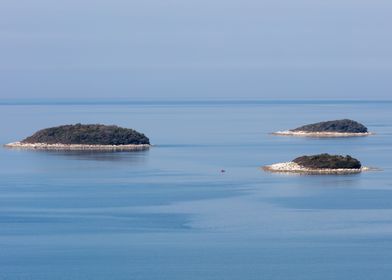 Istrian islands scattered 