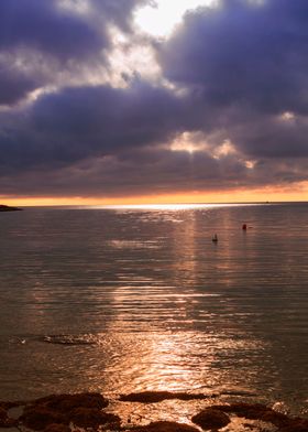 stormy sky and reflections
