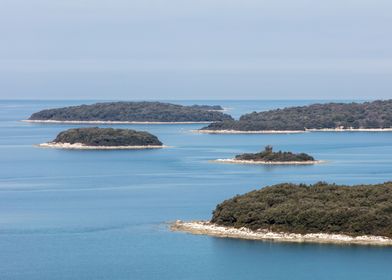 Istrian islands scattered 