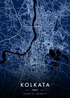 Kolkata City Map Blueprint