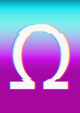 Omega Symbol Vaporwave