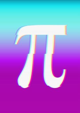 Pi Symbol Vaporwave 