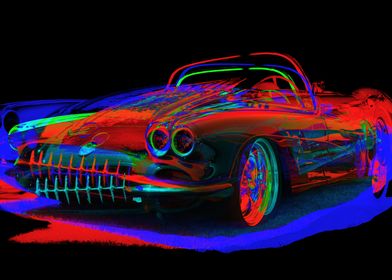 1958 Neon Corvette