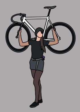 Fixed Bike Lady