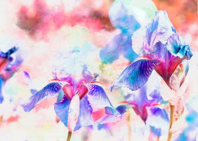 iris gladiolus in bloom 