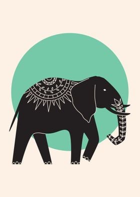 elephant minimalist art