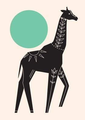 giraffe minimalist art