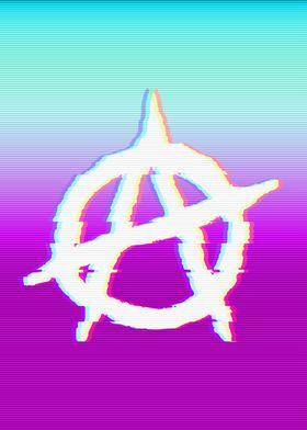 Anarchy Symbol Vaporwave