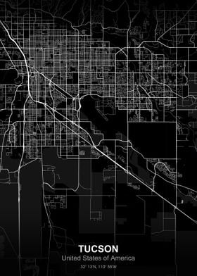 Tucson Arizona city map