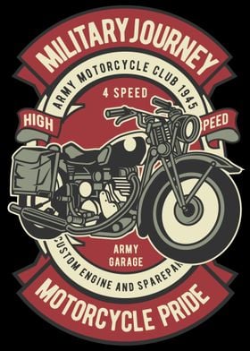 Military Motorcycle Retro