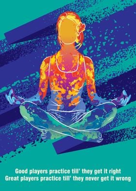 Meditating Sport Poster