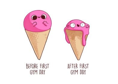 Before After First Gym Day