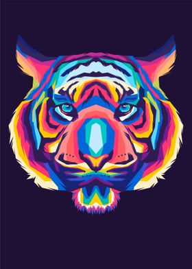 Tiger Head Illustration 