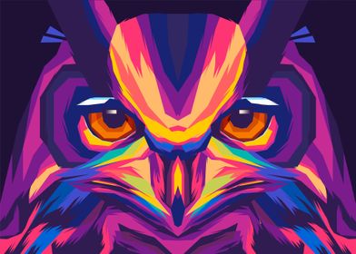 Owl Illustration Popart 