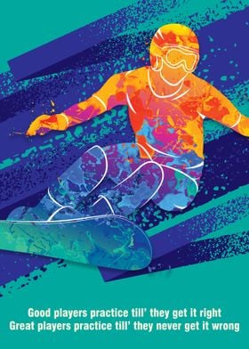 Snowboarder Sport Poster